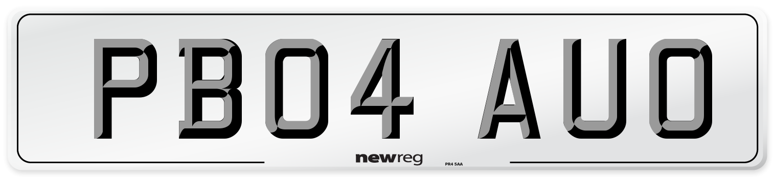 PB04 AUO Number Plate from New Reg